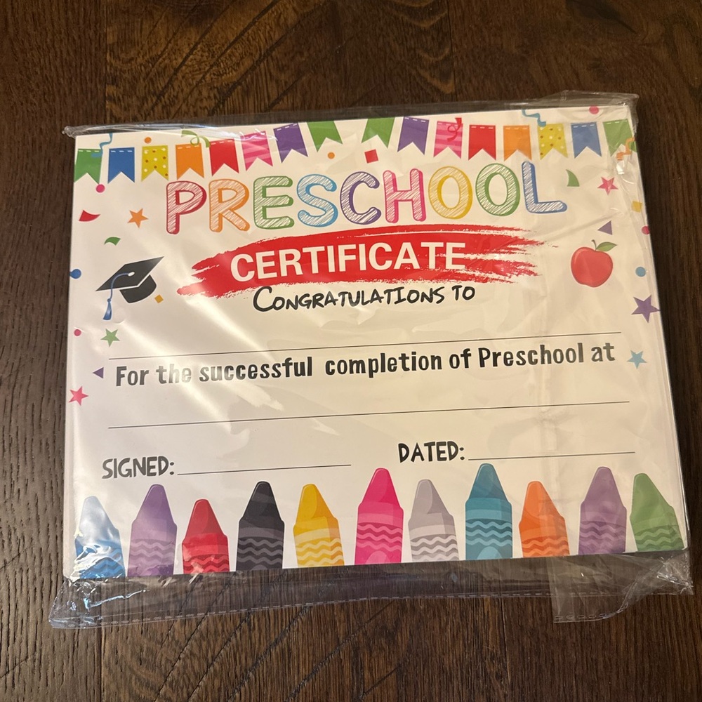 Colorful Preschool Graduation Certificate Pack for Teachers